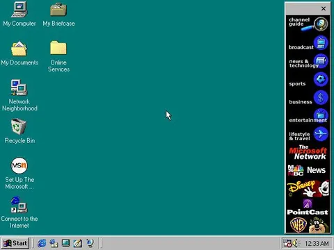 Windows 98 First Boot Desktop