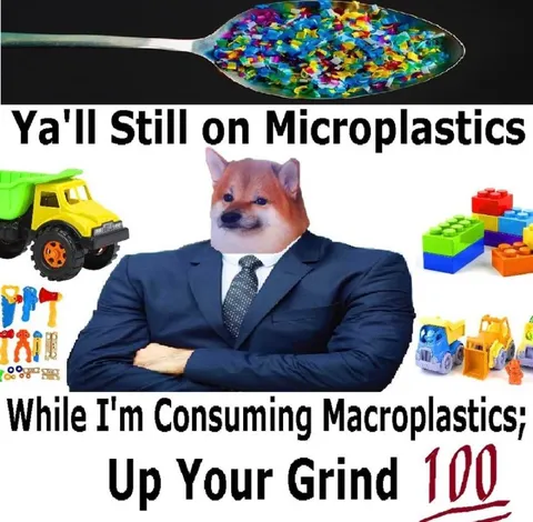 Doge Consuming Macroplastics
