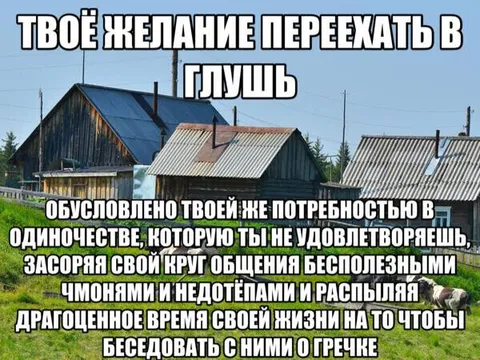 Желание переехать в глушь