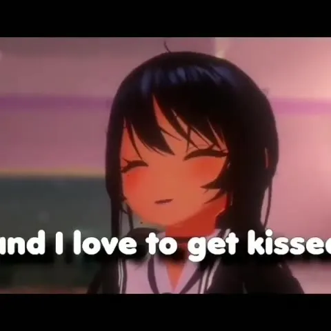 Anime Girl Gets Kisses Then Laughs