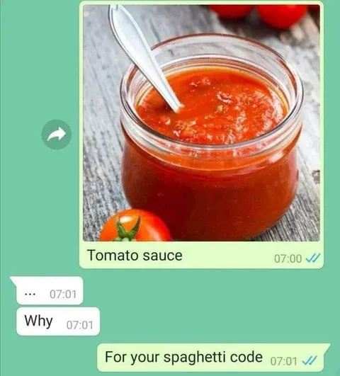 Tomato Sauce for Spaghetti Code