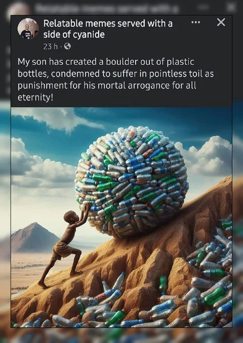 Plastic Bottle Boulder Punishment