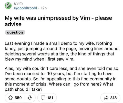 Wife Unimpressed by Vim