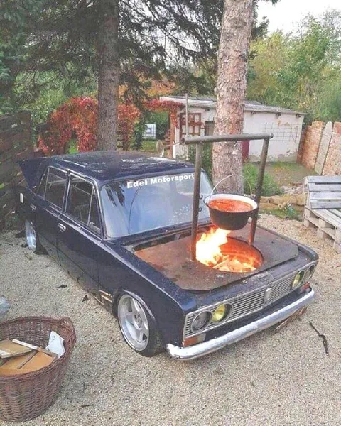 Жигули с мангалом под капотом