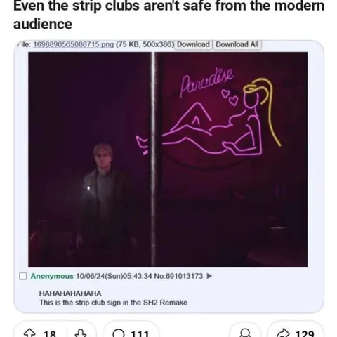 Silent Hill Strip Club Sign