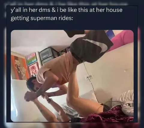 Superman Rides at Her House