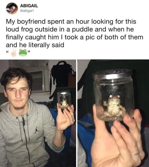 Boyfriend Catches Loud Frog