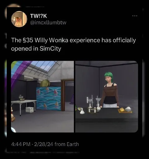 The $35 Willy Wonka Experience in SimCity