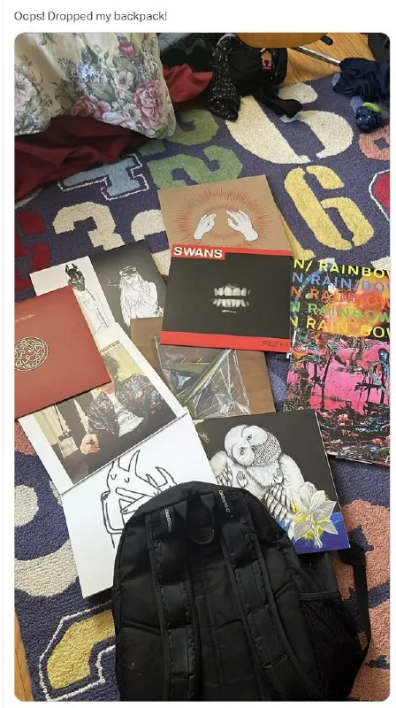 Dropped Backpack Full of Records