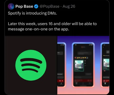 Spotify Introduces Direct Messages