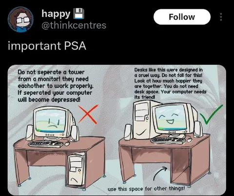 Computer Tower Friendship PSA