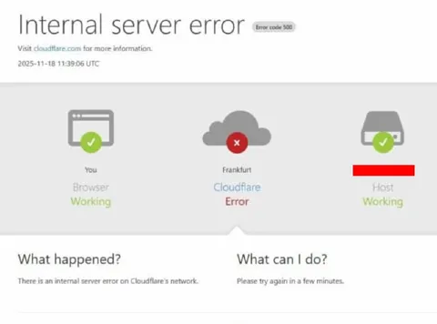 Cloudflare Internal Server Error