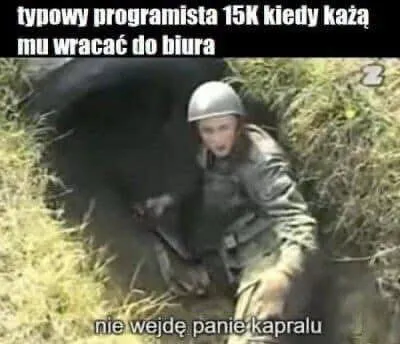 Programista wraca do biura