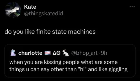 Finite State Machine Pickup Line