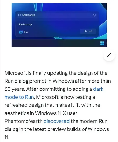 Windows Run Dialog Finally Gets Dark Mode