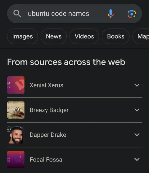 Ubuntu Code Names Search Results