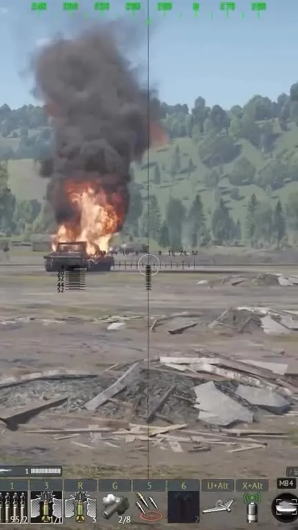 Точный выстрел по танку