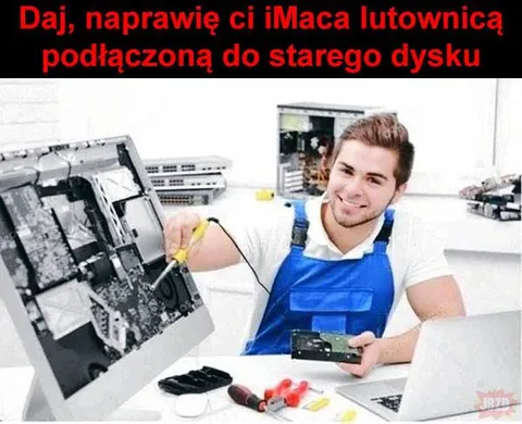 Naprawa iMaca starym dyskiem