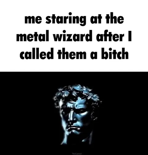 Staring at the Metal Wizard