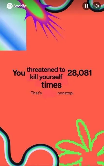 Spotify Wrapped Suicide Threats