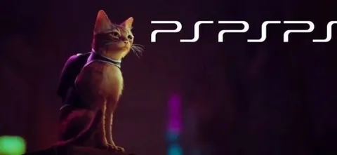 Кот на фоне PS5