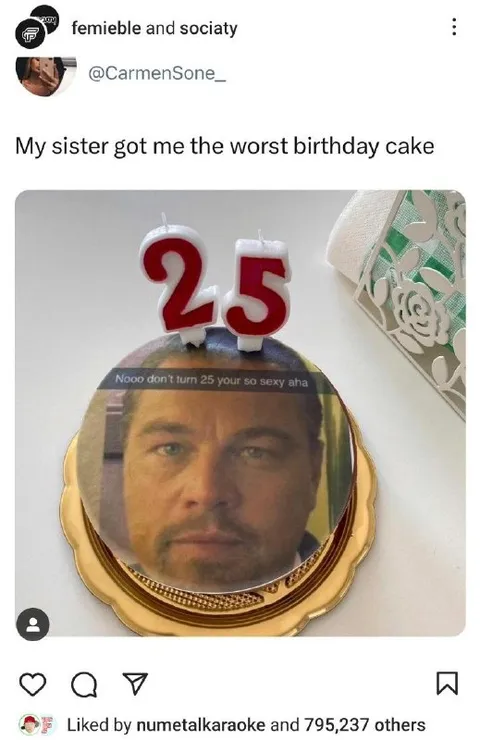 Worst 25th Birthday Cake