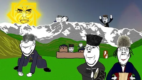 Войаки на фоне гор