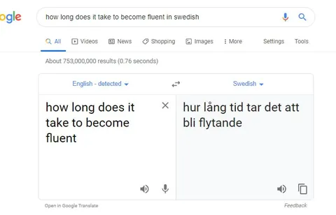 Google Translate Swedish Fluency