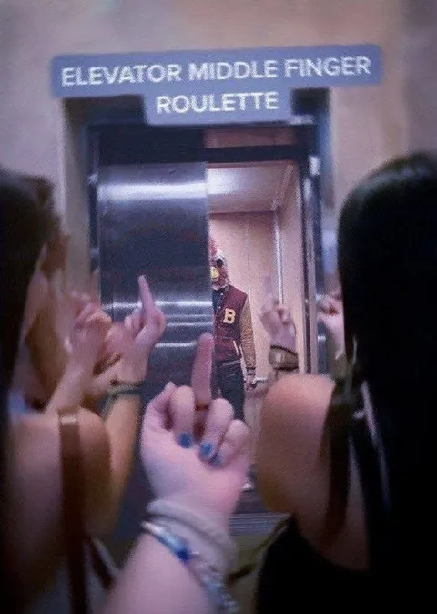 Elevator Middle Finger Roulette