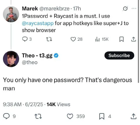 One Password Is Dangerous