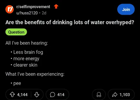 The Water Benefits Were Just Pee