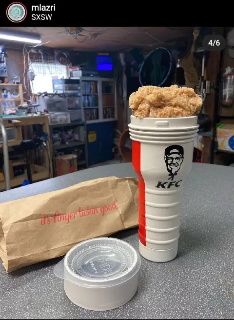KFC cup full of chicken