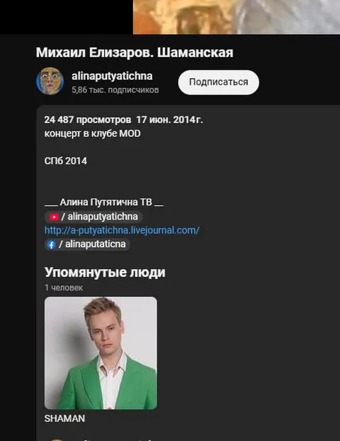 Михаил Елизаров. Шаманская