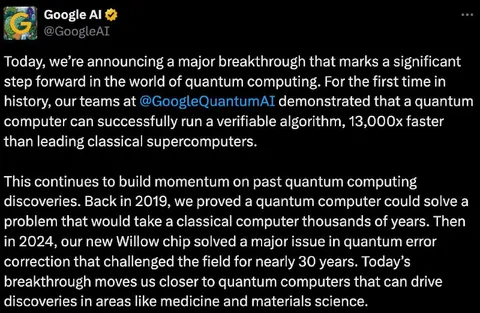 Google Quantum Computing Breakthrough