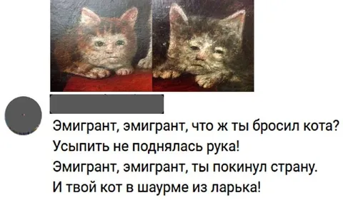 Эмигрант бросил кота