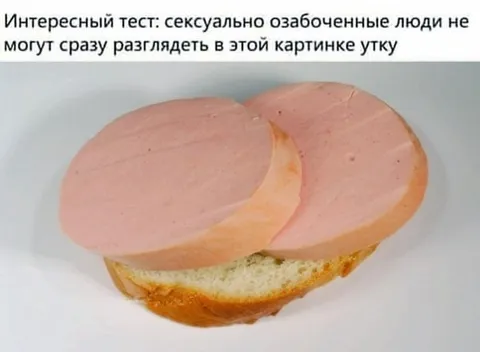 Тест с уткой из колбасы