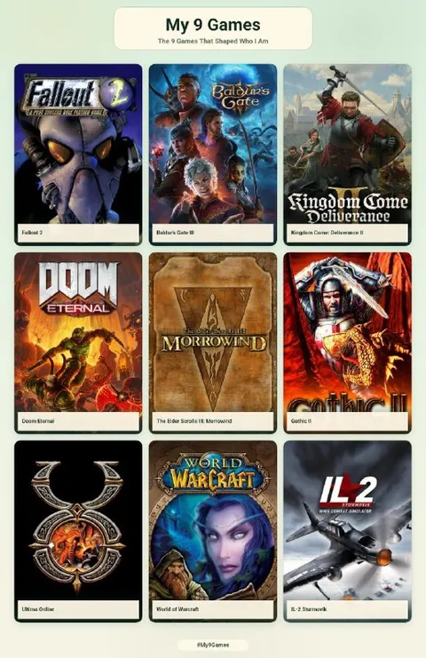 My 9 Games That Shaped Me