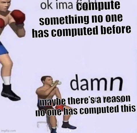 No One Has Computed This