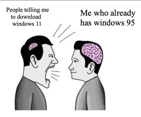 Windows 95 Over Windows 11