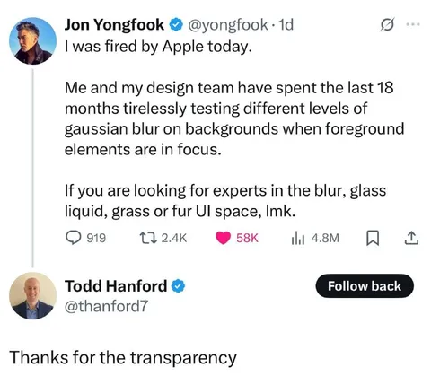 Fired by Apple for Blurring