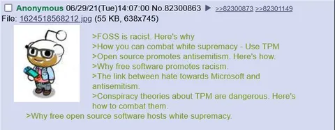FOSS Is Racist Conspiracy List