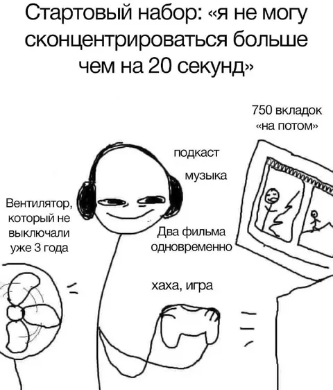 Стартовый набор рассеянного внимания