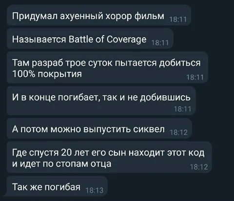 Battle of Coverage — хоррор про программиста