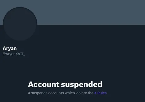 Account Suspended on X