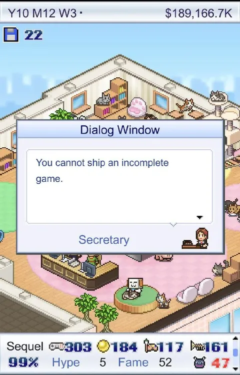 You Cannot Ship an Incomplete Game