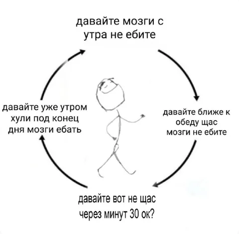 Не ебите мозги по расписанию