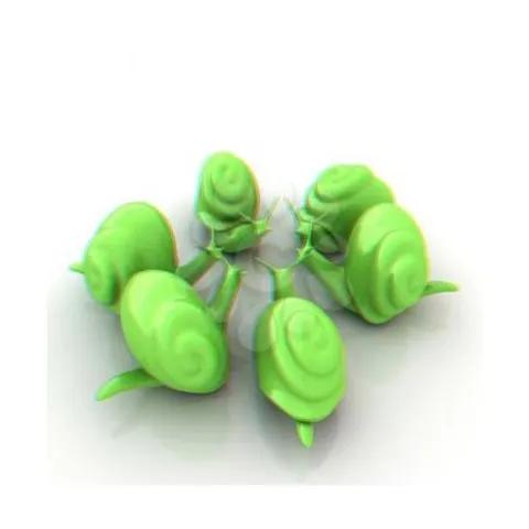 Кучка зелёных улиток