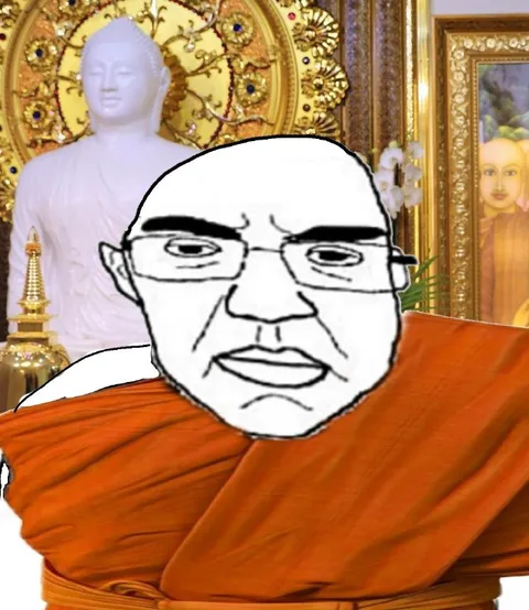Мудрый монах с лицом Вояка