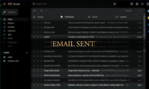 Email Sent Celebration