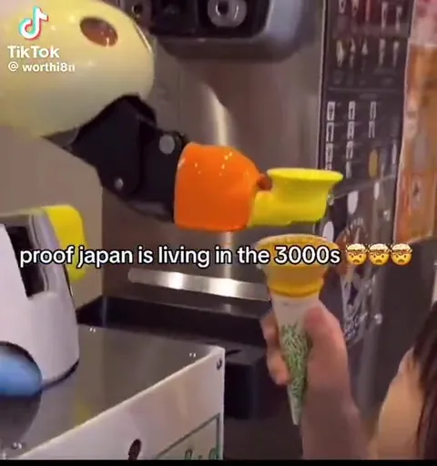 Japan Living in the 3000s Robot Ice Cream